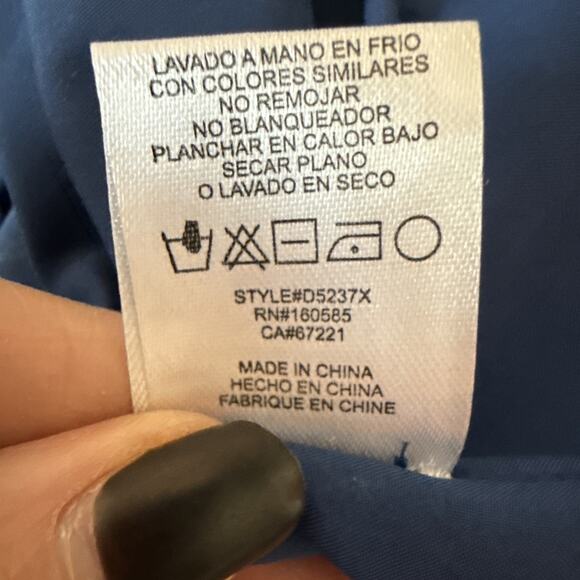 Ciebon Womens Plus 1X Chambray Lined Embroidered Denim Shirt Dress Western Boho - Picture 7 of 13